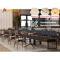 Ensemble de table à manger en bois de luxe moderne pour café et café pour restaurant et usage domestique