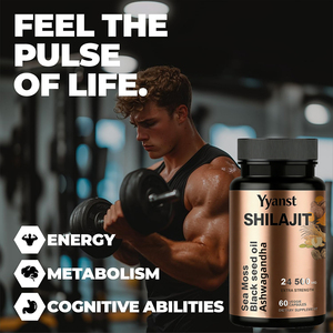 Cápsulas de alta calidad de marca privada con SHILAJIT, musgo marino, aceite de semilla negra y ashwagandha para el alivio del estrés y la salud cognitiva. - Product Image 4