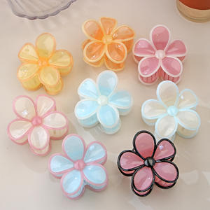 Pince à Cheveux Fleur de Printemps Style Coréen, Griffe à Cheveux Fleur de Frangipanier Couleur <span class=keywords><strong>Pastel</strong></span> Bonbon pour Femme, Épingle à Cheveux Arrière Élégante, Accessoires de Coiffure Tendance - Product Image 2