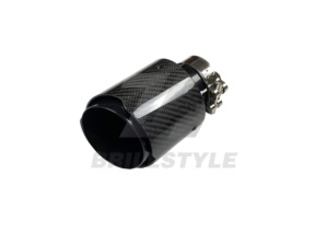 Punte di scarico <span class=keywords><strong>AK</strong></span> in vera fibra di carbonio nero lucido - Product Image 4