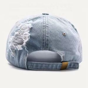 SUN ERA Gorra de Béisbol Unisex de Lujo, de Tela Vaquera Lavada, de Felpa, de 6 Paneles, Personalizada, Desgastada, Ajustable, para las Cuatro Estaciones - Product Image 4