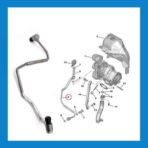 Tuyau de retour d'huile du turbocompresseur 037979 V861706980 11658617069 pour Peugeot 308CC 3008 RCZ Citroën C4L <span class=keywords><strong>DS5</strong></span> MINI 1.6T - Product Image 5