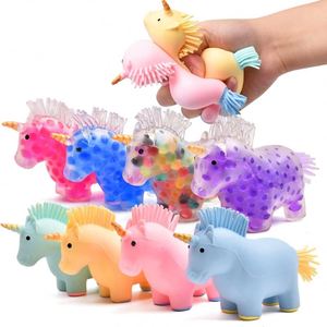 Balle de décompression unisexe en forme de licorne, jouet sensoriel anti-stress rempli de billes d'eau pour enfants - Product Image 2