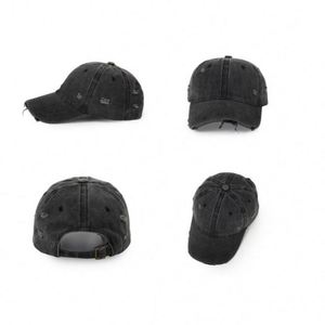 Casquette de baseball vintage personnalisée avec logo OEM, style usé et déchiré, effet délavé, vente en gros directe usine - Product Image 3