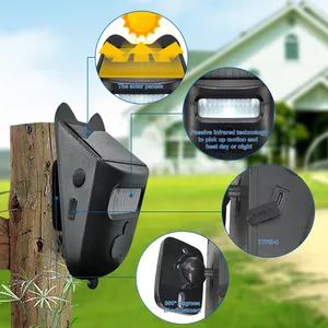 Alarme solar para entrada de automóveis, sensor de movimento externo sem fio, campainha, detector de alarme, campainha de porta, sensor de entrada, carrilhão