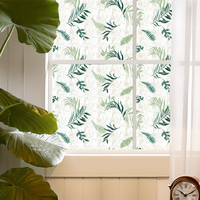 Film de fenêtre décoratif statique imprimé en 3D motif floral abstrait RNPT pour chambre à coucher et porte coulissante
