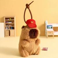 Haute qualité sur mesure Mini mignon thème Capybara en peluche porte-clés jouets nouveau-né approprié en peluche animaux jouets pour enfants cadeau de vacances