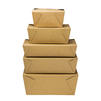 Boîte d'emballage jetable pour la restauration rapide de 30 oz, en papier kraft de qualité alimentaire, recyclable, avec gaufrage, pour sushis et nouilles
