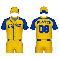 Uniformes de baseball unisexes respirants sur mesure en sublimation, grandes tailles