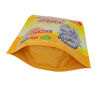 Sac d'emballage en plastique refermable pour bâton de friandises pour chat doypack réutilisable stockage personnalisé des aliments pochette à fermeture éclair debout avec logo
