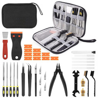Kit complet d'accessoires pour imprimante 3D avec grattoir de démontage, nettoyeur de buse, pinces et calibre numérique pour l'impression 3D