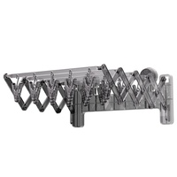 Séchoir mural pliable en plastique à ventouse sans perçage, 20 pinces, pour chaussettes et serviettes, organisateur à 4 rangées