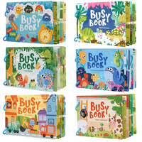 Libro de Actividades Educativas para Preescolar y Jardín de Infancia, con Pegatinas, Libro de Imágenes para Niños, de Papel y Tela de Felpa, para Todas las Edades
