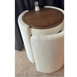 Set Moderno e Accogliente di Sedia e Specchio con Vanity con Spazio di Archiviazione, <span class=keywords><strong>Tavolo</strong></span> da Trucco <span class=keywords><strong>per</strong></span> Salone di Bellezza e Nail Art con Struttura in Legno - Product Image 6