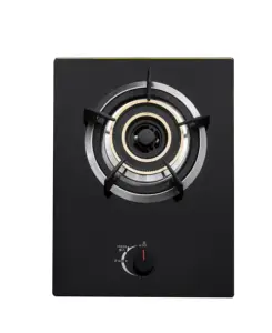 NG / LG Gas Cooktop Được Xây Dựng Trong Đơn Burner Glass Bảng Điều Chỉnh Công Suất Cao Đồng Burner Bếp Gas - Product Image 1