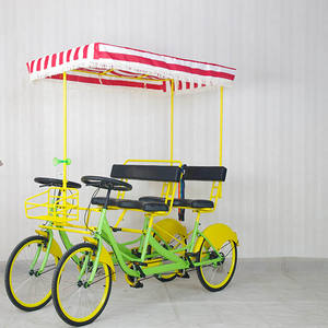 Vélo à quatre <span class=keywords><strong>roues</strong></span> à pignon fixe <span class=keywords><strong>4</strong></span> <span class=keywords><strong>roues</strong></span> Quad Bike Sightseeing 20 "multi-personnes Vélo vélo pour parents et enfants Vélo sûr - Product Image 6