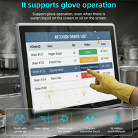 Sistem Layar Dapur Komersial Restoran ODM OEM 15.6 21.5 Inci, Panel PC Industri Tahan Air IP67 IP65 dengan Layar Sentuh