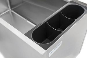 Cubo de hielo portátil de acero inoxidable de 36x18 pulgadas con portabotellas 32L-014 para hoteles y restaurantes - Product Image 6