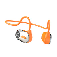 Écouteurs à Conduction Osseuse VV11 avec Bandeau de Cou, Lecteur MP3 Deux-en-Un, Lecture de Carte TF, Affichage Numérique, Étanche et Résistant à la Transpiration, Idéal pour le Sport