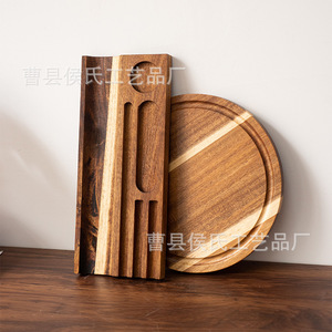 Acacia <b>Wood</b> Cutting Board Rectangle Anti-Slip Kitchen Chopping <b>Block</b> For Fruit And Bread Solid <b>Wood</b> - Product Image 1