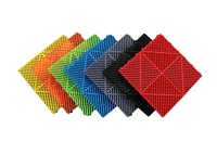 K Tapis de protection antidérapants de haute qualité Tente portable Revêtement de sol en plastique imbriqué pour garage Carrelages de sol pour salle de lavage de voiture