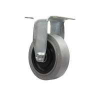 Roues pivotantes industrielles ESD en caoutchouc thermoplastique conducteur gris, largeur de roue 5 pouces, 32 mm, avec frein, pour chariot de manutention