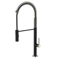 Robinet de cuisine moderne en laiton à poignée extractible, à monter sur plan, monotrou, avec cartouche céramique à ressort et double fonction pulvérisation – Meilleures ventes