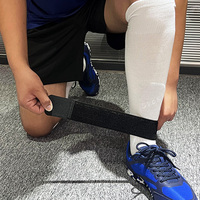 Nouvelle conception, protège-tibias de football personnalisés avec logo, manchon de protection de la cheville en nylon pour adultes et enfants, sangles fixes, protège-jambes chauffants
