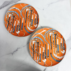 ชุดจานเซรามิกสไตล์ตะวันตกหรูหราขนาด 26 ซม. 2 ชุด สำหรับเสิร์ฟสเต็ก พาสต้า สลัด ตกแต่งห้องครัว - Product Image 4