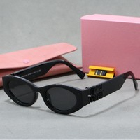 Nouvelles lunettes de soleil œil-de-chat A03SF 2026, monture en acétate, forme ovale, style rétro tendance, logo doré, protection UV400