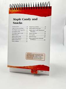 Livre de recettes personnalisable, cahier plat relié par bobine avec séparateurs à onglets et pages enduites laminées brillantes pour la cuisine - Product Image 5