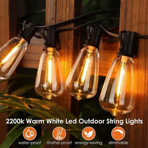 Solar al aire libre en iluminación de vacaciones jardín alimentado Led Edison bombilla Cadena de luz - Product Image 4