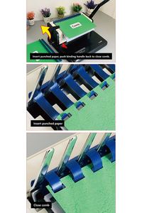 Thiết Bị Văn Phòng Máy Tính Để Bàn Mini Comb <span class=keywords><strong>Binding</strong></span> Máy <span class=keywords><strong>A4</strong></span> A5 Tất Cả Di Chuyển - Product Image 4