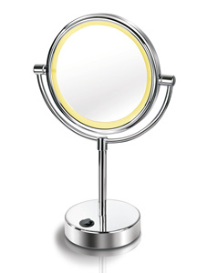 Cảm ứng chuyển đổi LED ánh sáng bảng gương Pin hoạt động vòng mỹ phẩm xoay gương trang điểm với các tính năng cá nhân - Product Image 3