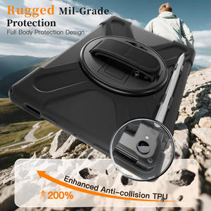 Funda de silicona con soporte para PC a prueba de golpes para <span class=keywords><strong>Samsung</strong></span> para Galaxy <span class=keywords><strong>Tab</strong></span> S112025 S10 Lite S10 FE + S9 FE Ultra con correa para el hombro - Product Image 3