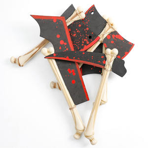 Accessoires de performance pour <span class=keywords><strong>Halloween</strong></span>, cosplay, cinéma et télévision : armes de <span class=keywords><strong>zombie</strong></span>, os, couteaux de cuisine, haches et faucilles à face simple et double face - Product Image 1