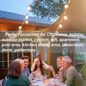 Guirlande lumineuse LED pour décoration de jardin extérieur, 110V, 220V, 1w, 25 pieds, 50 pieds, 100 pieds, G40, fête de mariage - Product Image 4