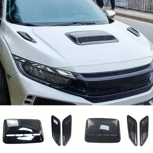 Ensemble de 3 pièces décoratives universelles pour port d'échappement de capot moteur de voiture, cache de prise d'air en ABS - Product Image 3