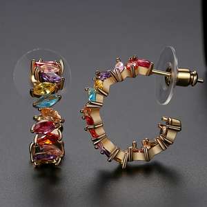 Luotemi Luxulry Multi Cubic Zirkonia Oorbellen Nieuwste Ontwerp <span class=keywords><strong>2026</strong></span> Fabriek Direct Te Koop Zirkonia Oorbellen - Product Image 5