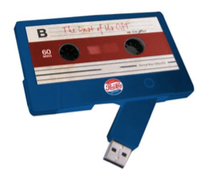Cassette en forme de clé usb