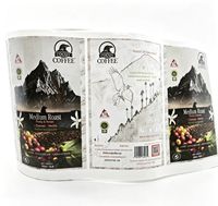Étiquette personnalisée avec votre logo, autocollant personnalisé, étiquette d'emballage, rouleau d'étiquettes pour bouteilles, étiquette de café personnalisée imperméable pour l'emballage