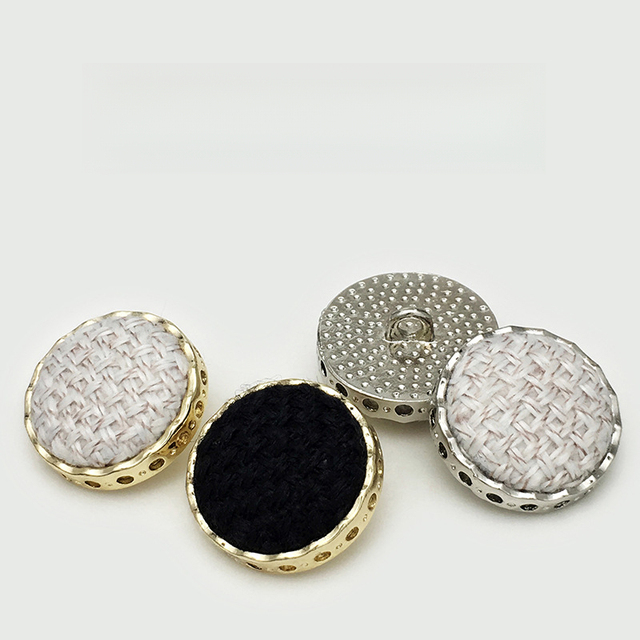 Linen Fabric-Covered Decorative Buttons