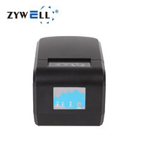 Impresora Térmica de Tickets de 80 mm con USB+RS232+LAN, Impresora de Recibos Térmica Pequeña sin Tinta para Puntos de Venta