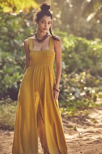 Nuevo estilo <span class=keywords><strong>fruncido</strong></span> Tops Pantalones anchos con bolsillo estampado personalizado mameluco bajo MOQ <span class=keywords><strong>mono</strong></span> de rayón - Product Image 6