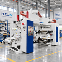 Machine d'impression flexographique pour film plastique d'emballage de sacs PE PP BOPP, type empilable rouleau à rouleau, 4 à 6 couleurs, 100 m/min, prix usine