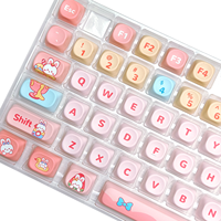 Pastèque Lapin Keycap MDA Profil Rose Mignon Keycaps PBT Matériel DYE-sublimation for100 %, 98%, 80%, 75%, 65%, 60% Clavier