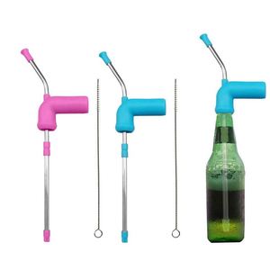 Custom Logo Printed Beer Drinking Snorkel Reusable Party Game Factory Price <b>Drinkware</b> <b>Accessory</b> - Product Image 1