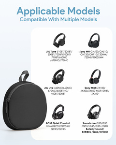 Étui souple pour écouteurs, compatible avec Sony WH-CH520/720/BERIBES/SoundCore/<span class=keywords><strong>Bose</strong></span>, sac universel ultra-fin pour écouteurs - Product Image 2