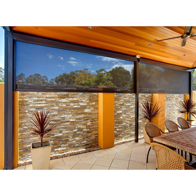 QINGYING Customized Blackout Zip Screen Electric Blinds Motorized Roller Blinds