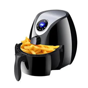 Ship in 7 Days 360 Uniform Heating Electric Oven Power Air Fryer Cooker Digital Air Fryer 4.5L 5 Liter Aluminum PTFE Round 1500